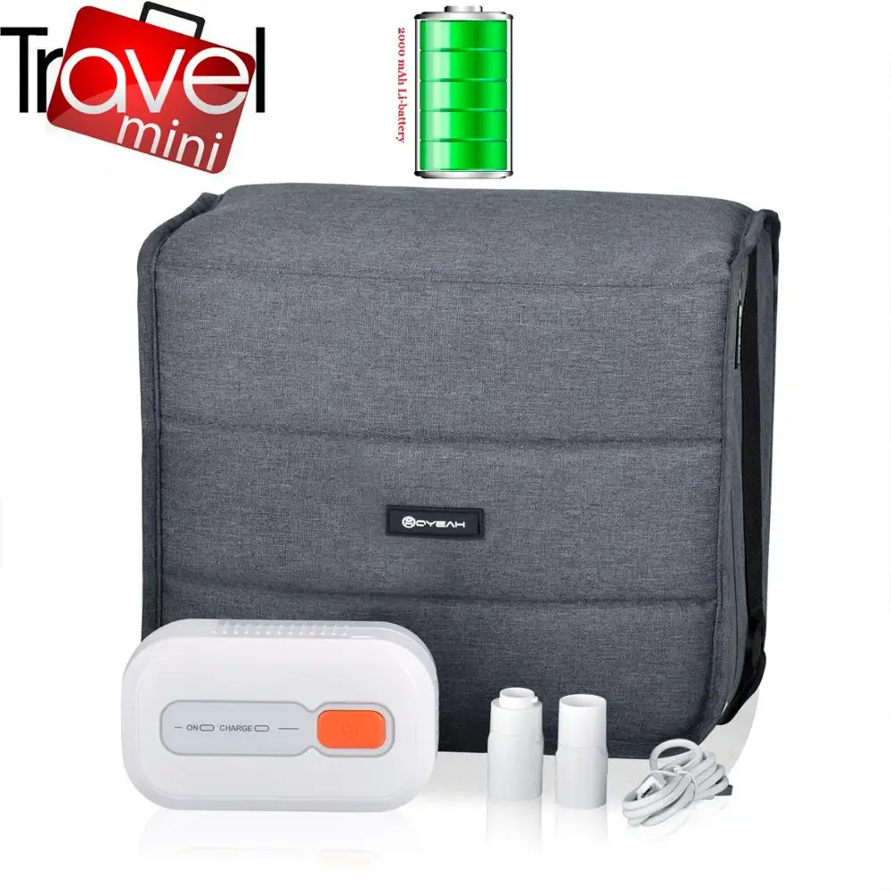 MOYEAH Мини Путешествия CPAP очиститель дезинфектор с мешком дезинфицирующего средства и два шт адаптер для Resmed Airmini и подогрев Трубчатый Адаптер
