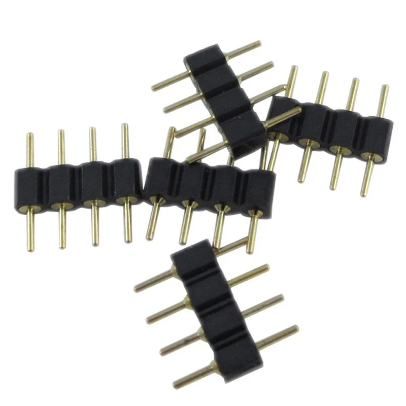 4 контактный разъем RGB DIY адаптер штырь штыревой тип двойной Pin для 5050 3528