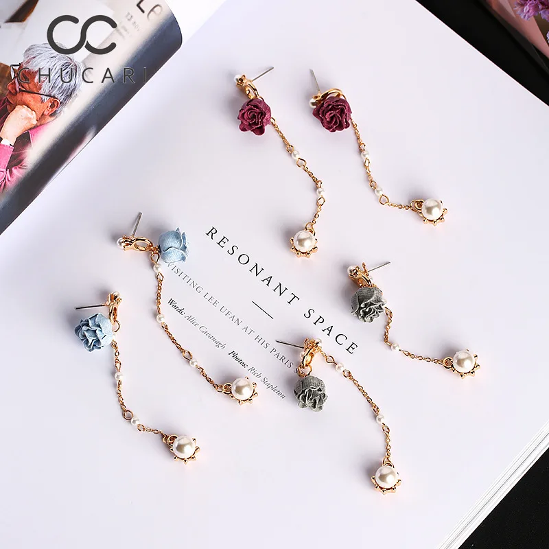 Женские серьги гвоздики с искусственным жемчугом 2019|Серьги-гвоздики| |