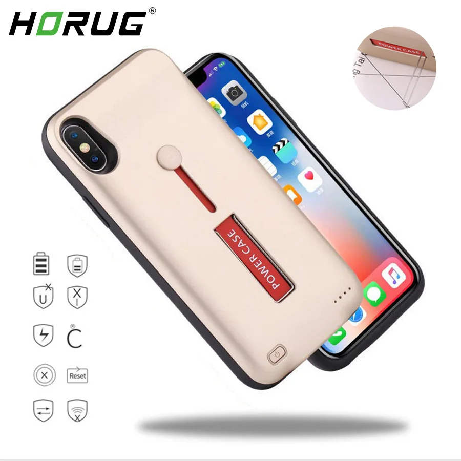 Чехол для зарядного устройства HORUG iPhone 6 7 8 6s Plus чехлы аккумуляторов X XR Xs зарядный