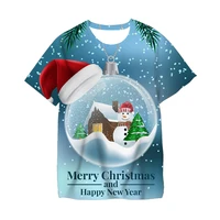 kids clothing christmas theme t shirt baby boys clothes christmas tree printed t shirt o neck child short sleeved girl tops tee
