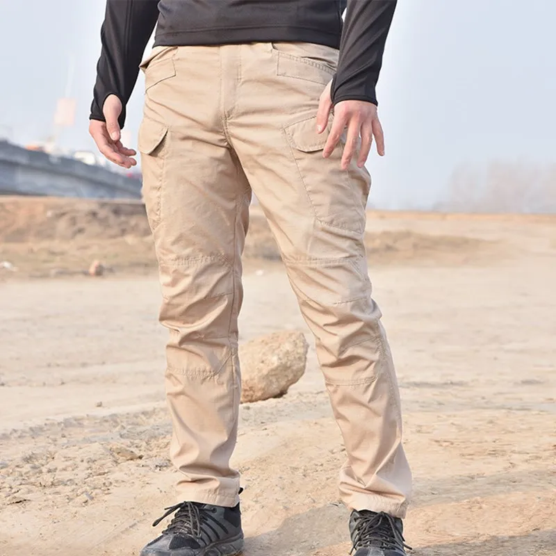 Trousers Men's Work Tactical Protective Clothing Outdoor Self Defense Military Fan Multi Pocket Tooling Black Security Pants |