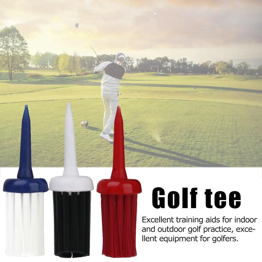 

10pcs/Set Of Golf Tee Plastic Golf Tees Brush Driver Golf Training Tool Durable Golf Tees Brush Driver Golfer Club Accessory