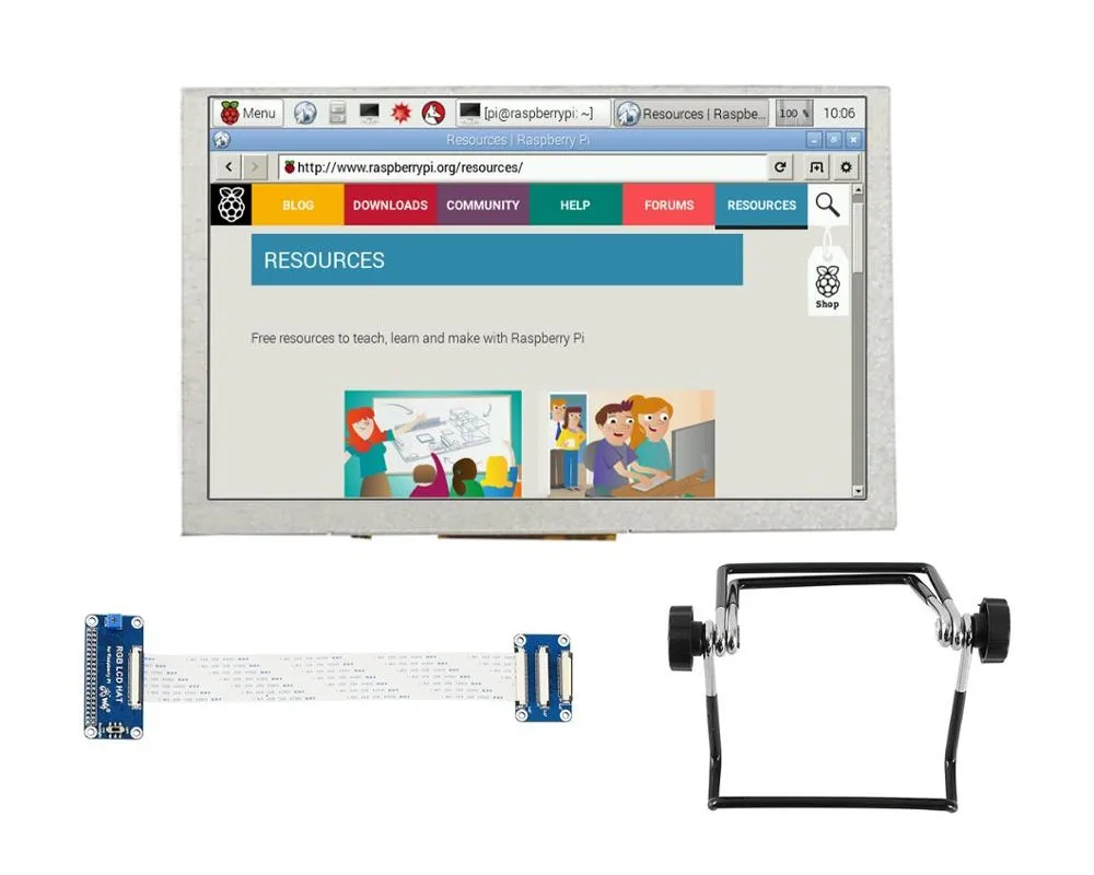 5 дюймов IPS Дисплей для Raspberry Pi 2B/3B/3B +/3A +/Zero W/Zero WH Точек на дюйм интерфейс сенсорный