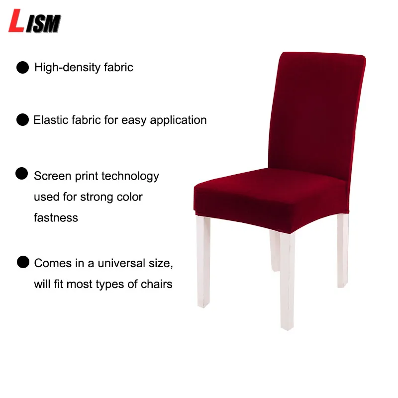 2 шт. чехлы для стульев спандекс эластичные Простые Чехлы обеденных сидений