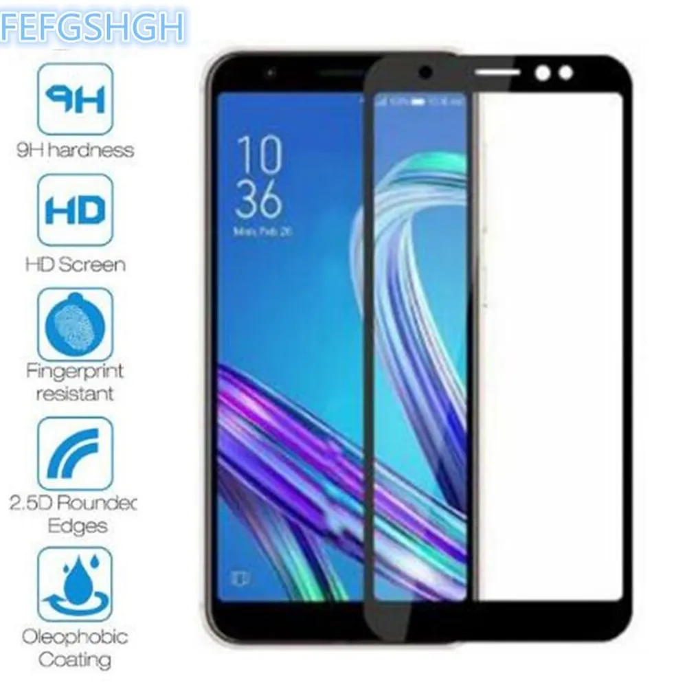 2 шт Полное покрытие экрана протектор для Asus ZenFone Live L1 G552KL закаленное стекло