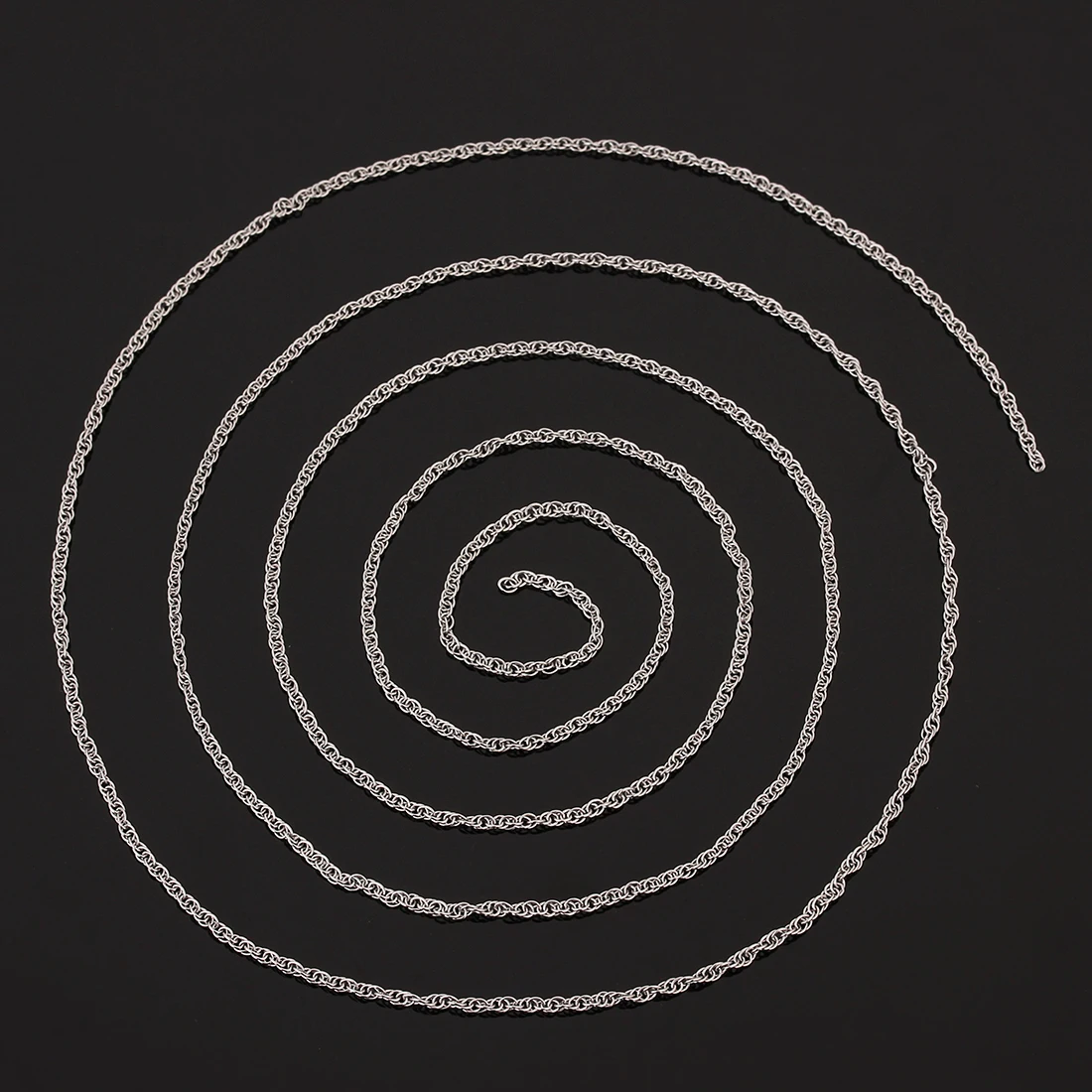 

1 meter/lot Silver Color Bulk 316L Stainless Steel Twisted Singapore Chain Link Chains Dia 2mm for DIY Necklace Finding