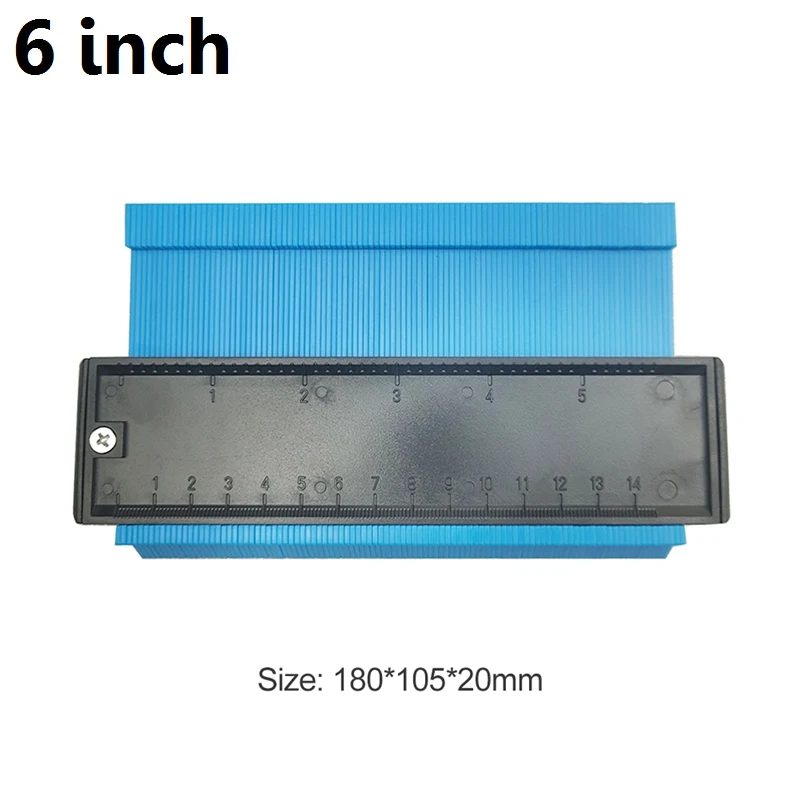 Blue 6inch 5/6/10/15/20 дюймов контур профиль датчика копия контур датчик Стандартный Дерево Лазерная маркировочная инструмент в клеточку измерены в ненатянутом ламинат Плитки основные инструменты - Цвет: Blue 6inch