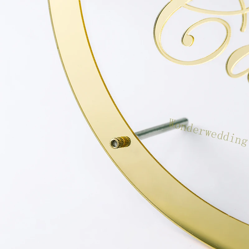 Круглый акриловый Свадебный знак приветствия с листовой монограммой