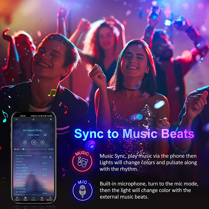 Светодиодная ленсветильник 1-30 м RGB Bluetooth 5 В | Лампы и освещение