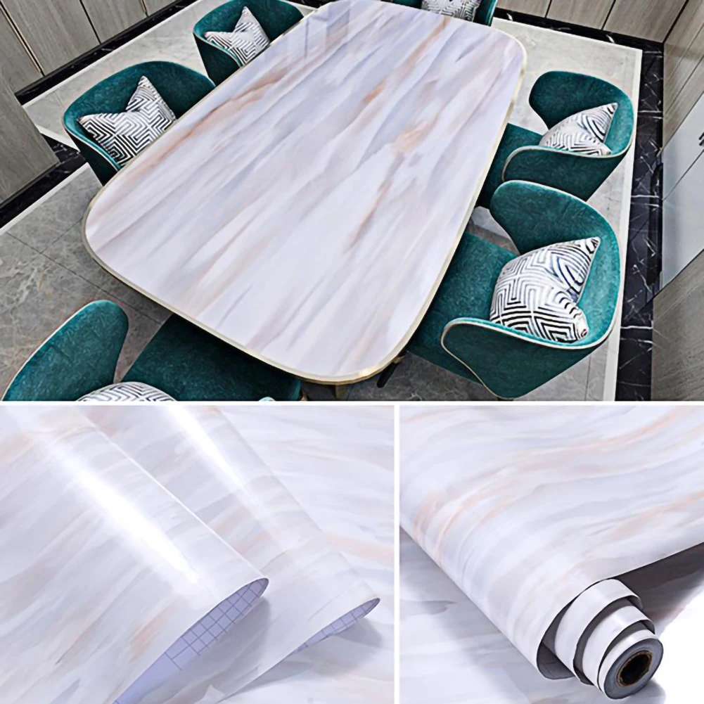 

Wallpaper Borders DIY Thick Waterproof PVC Imitation Marble Pattern Stickers Modern Vinyl Self Adhesive Renovation Of Furniture