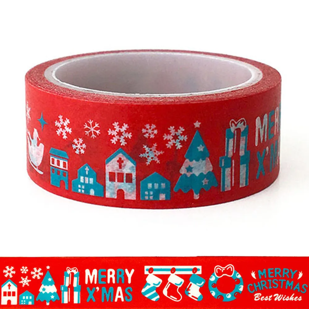 1PC Decorative Snow Deer Christmas Tree Washi Tape Set Rice Paper DIY Scrapbooking Adhesive Masking Stationery 2020 64P | Дом и сад