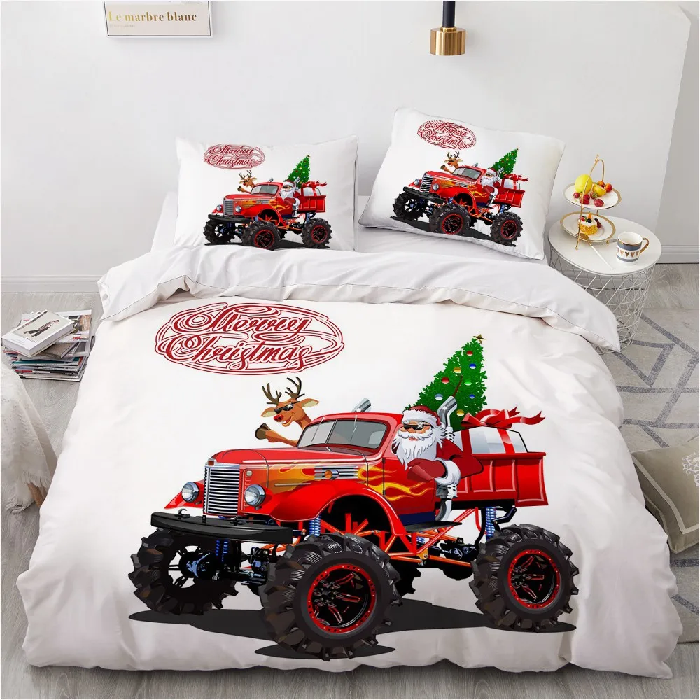 

Classic 3D Bed Linen Duvet cover set Bedding sets Quilt/Comforter cover Pillow case Queen Double Custom Christmas Home textile