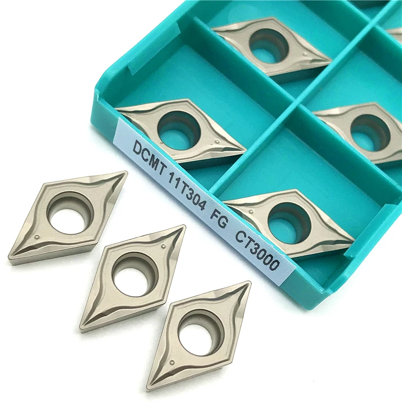 

DCMT11T304 FG CT3000 External Turning tool Metal lathe tool High quality Turning insert Processing steel CNC Cermet Insert