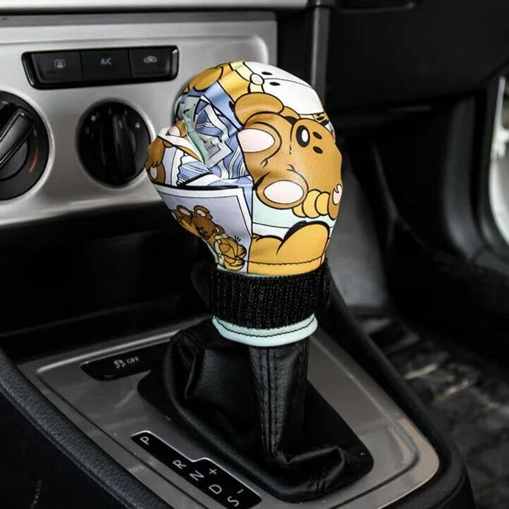 

Car automatic gear grip cover cute gear handbrake cover universal cute boxing manual gear lever cover