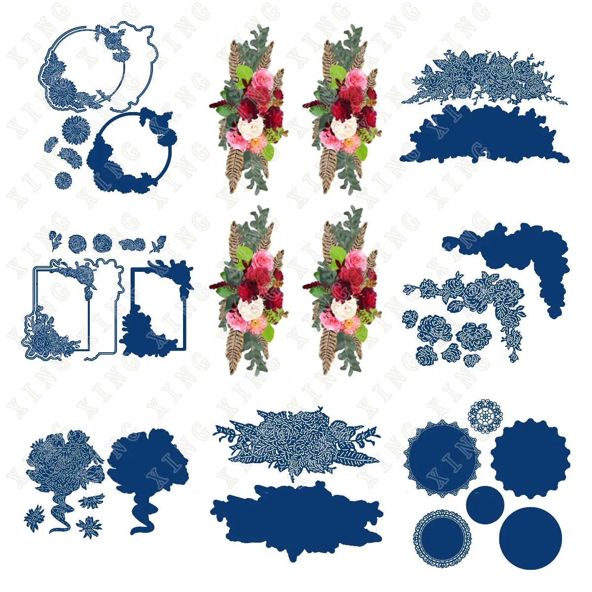 

Botanicals Rose Fragrant Gloriana Doily Bounds Plume Metal Cutting Dies Scrapbook Embossed Paper Card Album Template New Arrive
