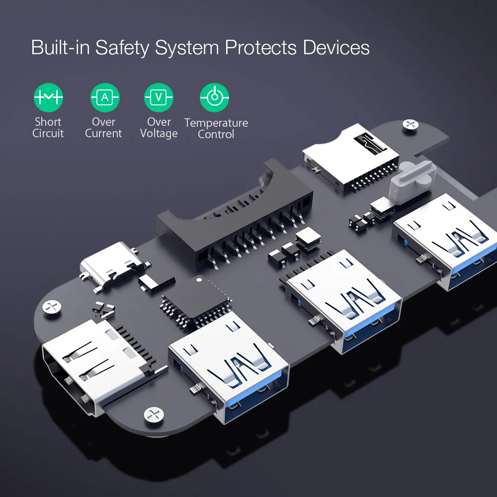 BlitzWolf BW-TH5 7 в 1 Тип usb type-C для передачи данных концентратор с доставкой в течение 3-Порты и разъёмы USB 3,0 TF Card Reader устройство чтения карт USB C зарядка PD 4K Дисплей для MacBook для iPad