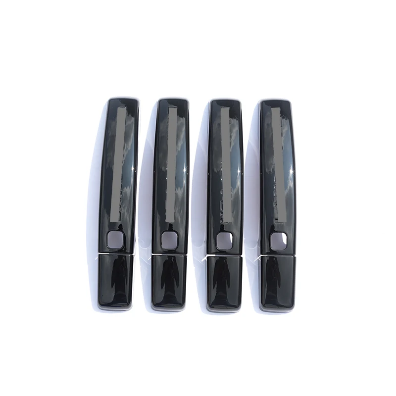 glossy black ABS автомобильные дверные ручки декоративные наклейки для Land Rover Discovery 4 LR4 2010- автомобильные аксессуары - Название цвета: glossy black