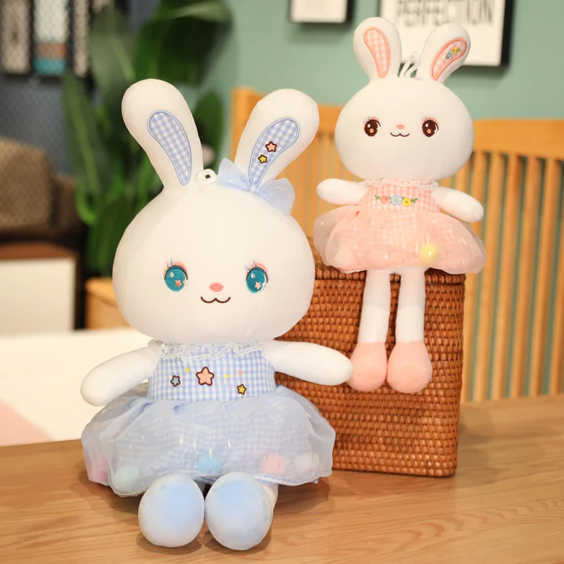 

Новинка Kawaii Красочный Кролик Кукла Плюшевая Игрушка Мягкие плюшевые животные Девочка Рождественский подарок игрушки для детей домашний де...