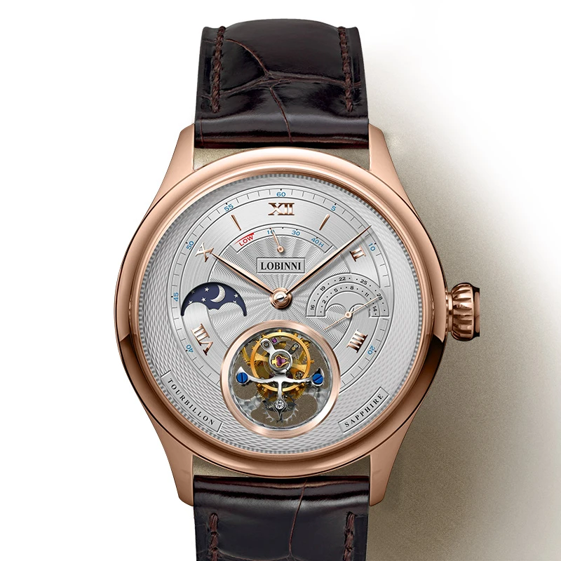 Часы из турбийона для мужчин мужские автоматические наручные часы LOBINNI человек