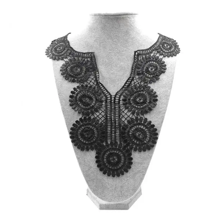 Вышивка с круглой горловиной для творчества искусственные Съемная воротники