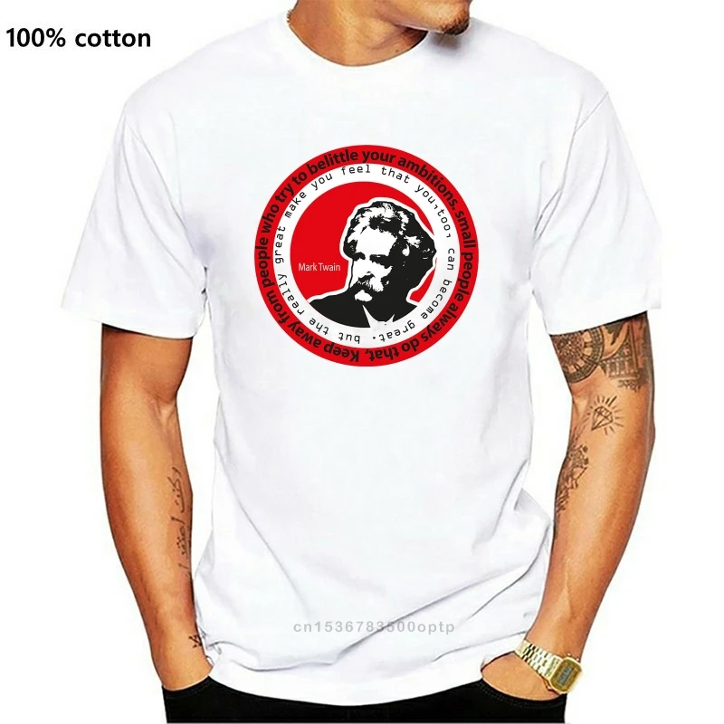 

2019 MARK TWAIN KEEP AWAY FROM PEOPLE - NEW COTTON WHITE TSHIRT