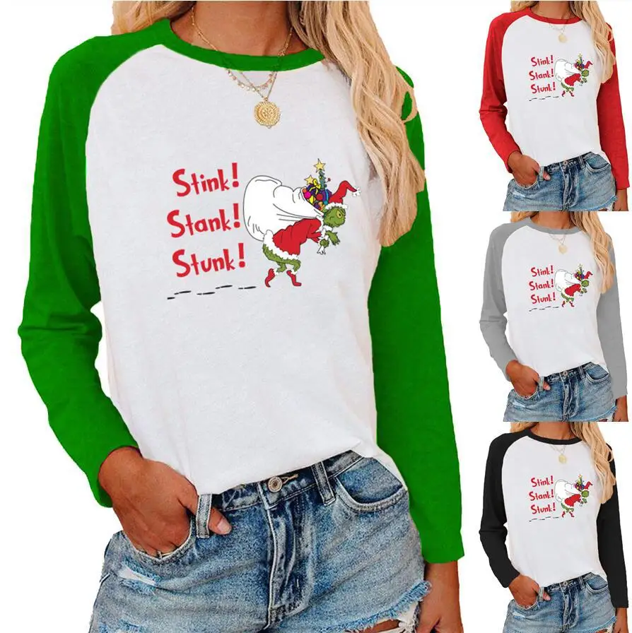 

Топ женский с длинным рукавом и принтом, свободная белая рубашка с круглым вырезом, одежда с графическим принтом