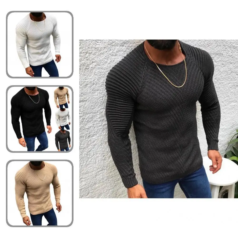 

Зимний свитер, мужской свитер с защитой от пиллинга, вязаный эластичный мужской свитер для отдыха