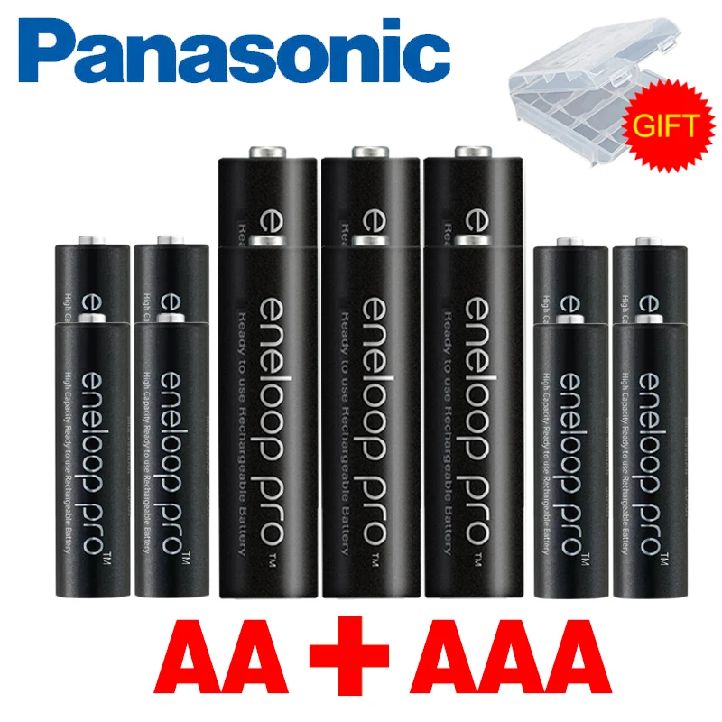 Оригинал Panasonic 1 2 v Ni MH AAA аккумуляторная батарея перезаряжаемая и V AA