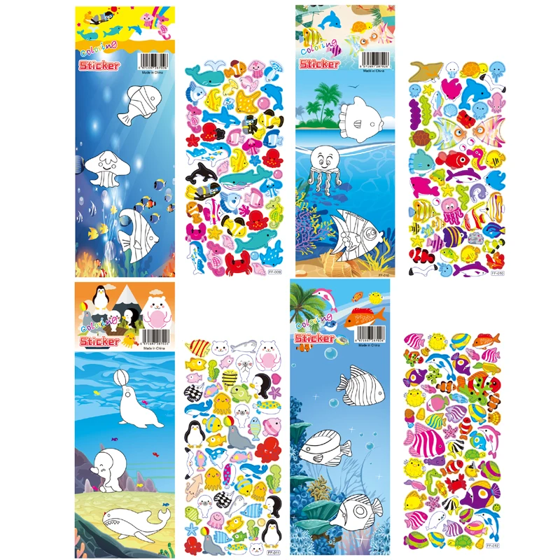 4 листа морской рыбы Китовая акула Скрапбукинг чемодан для ноутбука пузырчатые