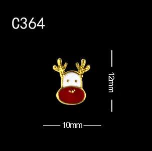 10pcs C364 10 шт./лот 3D золотого сплава Иисуса сердца крест богини серии ногтей Подвески - Цвет: 10pcs C364