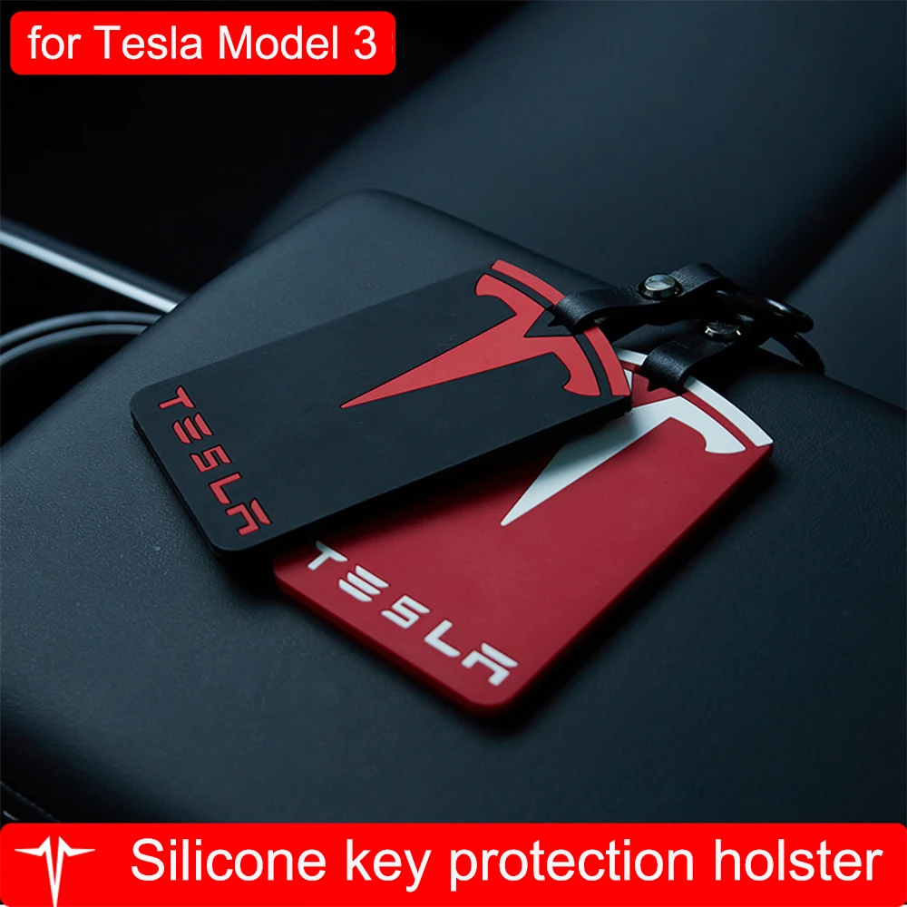 

Model 3 Key Cover Car Key Card Holder Protector Cover Key Chain for Tesla Model 3 Keychain Clip Card Cover Case Car Accessories