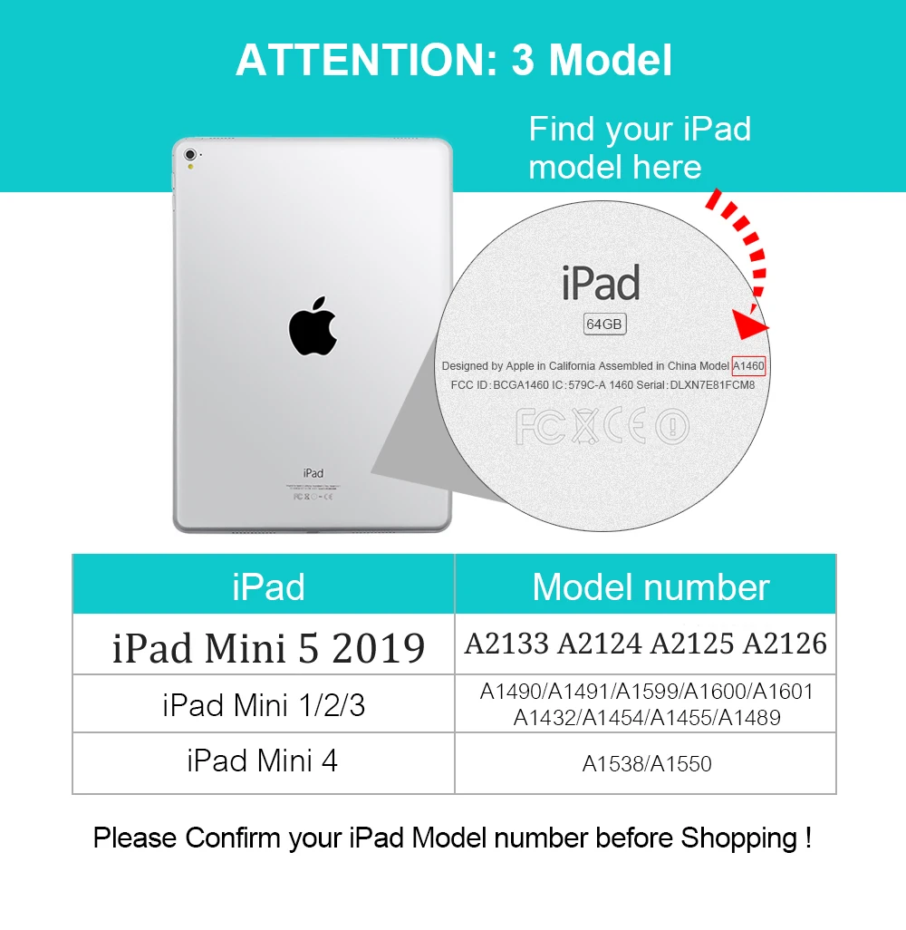 Чехол для iPad Mini 1 2 3 из искусственной кожи силиконовый чехол для планшета для iPad Mini 4 5 трехслойный чехол-подставка для сна