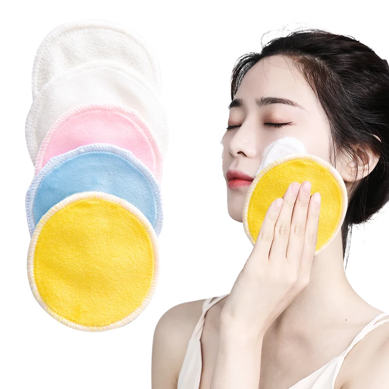 

20Pcs Washable Cotton Pads Skin Care Cleansing Puff Make up Remover Pads Microfiber Reusable Face Towel Make-up Wipes Cloth