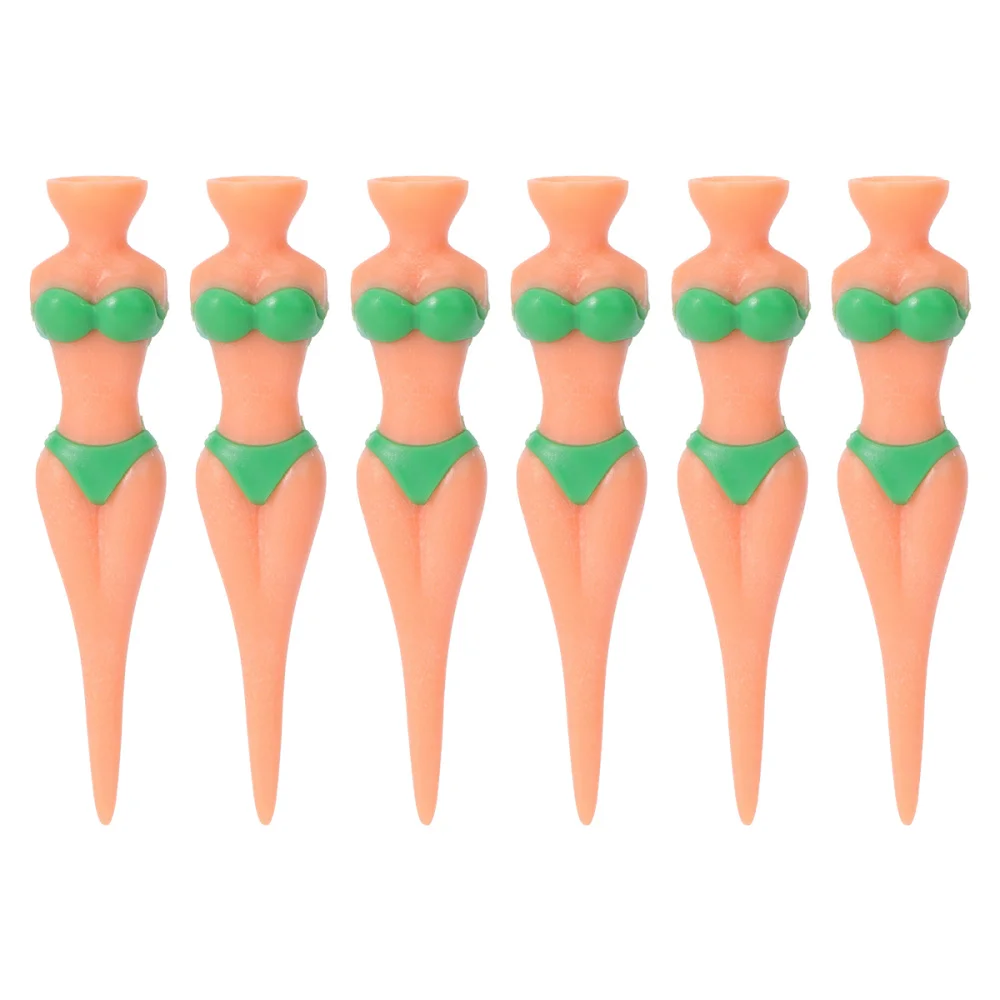 

6pcs Novelty Bikini Lady Girl Tees Divot Tools (Green)