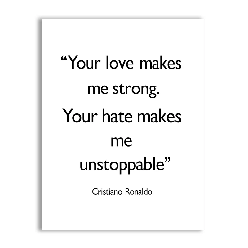 Плакат с цитатами Криштиану Роналду спортивный художественный декор картина