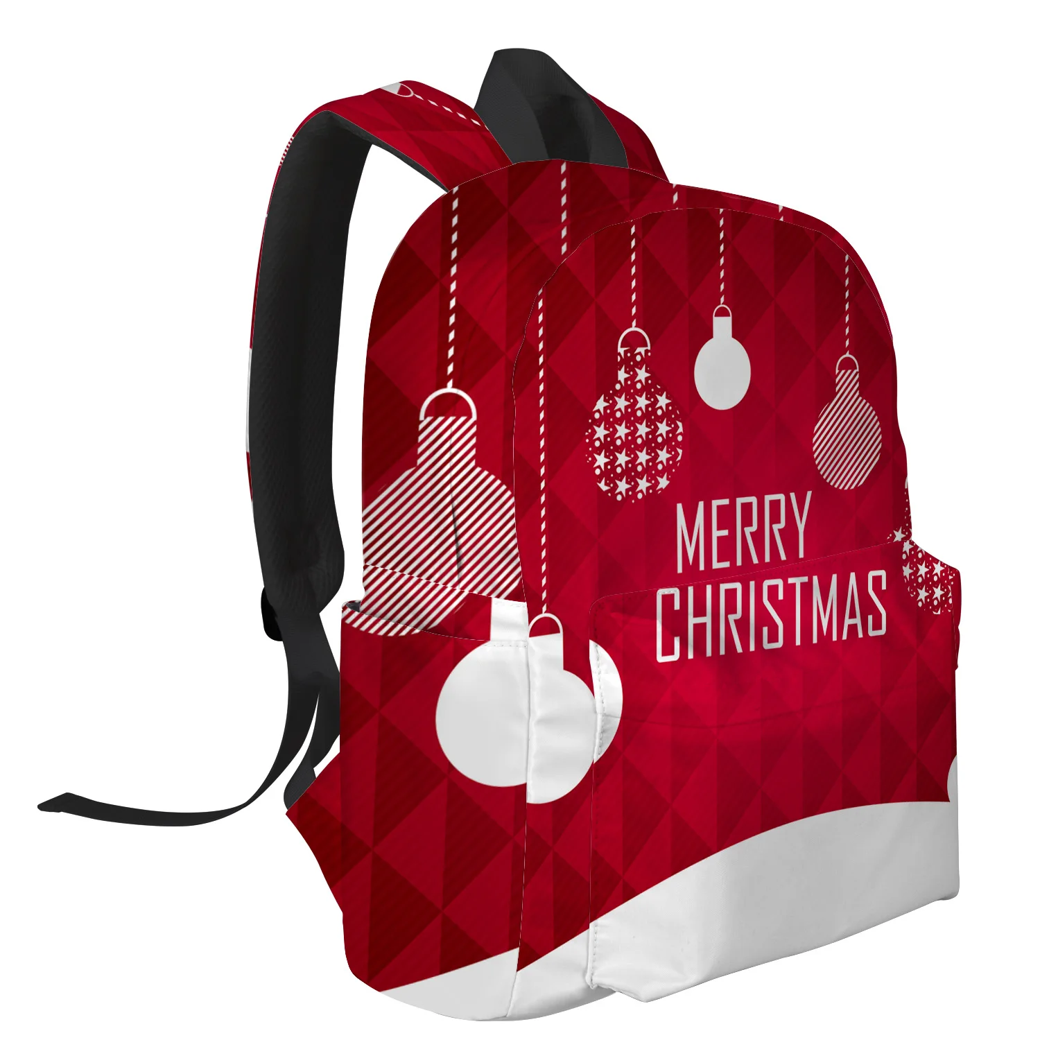 Рождественский тематический рюкзак с узором в виде шариков для подростков