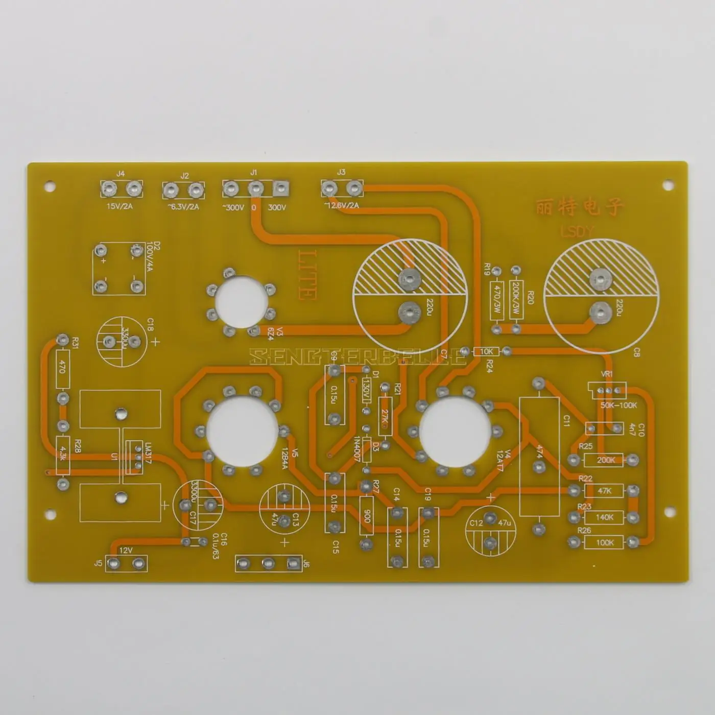 

LSDY 6Z4+12AT7+12B4A Vacuum Tube Power Supply Board PCB For HiFi Tube Preamp Audio