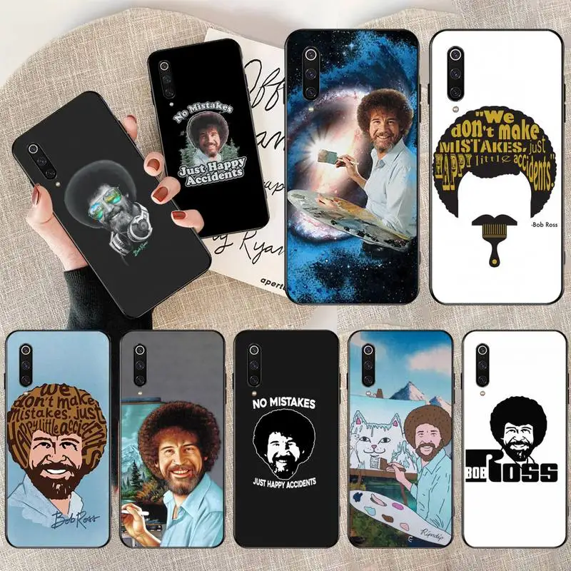

CUTEWANAN Bob Ross No Mistakes Phone Case for Xiaomi Mi 10 Pro lite Mi9 9SE 8SE Pocophone F1 Mi 9T Pro
