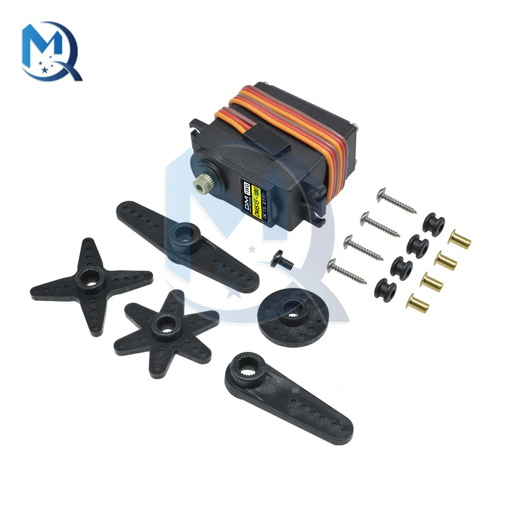 

15kg Digital Servo Steering Gear DMS15 180 Degree Rotation Bearing Weight Digital Servo For Robot RC Accessories DIY