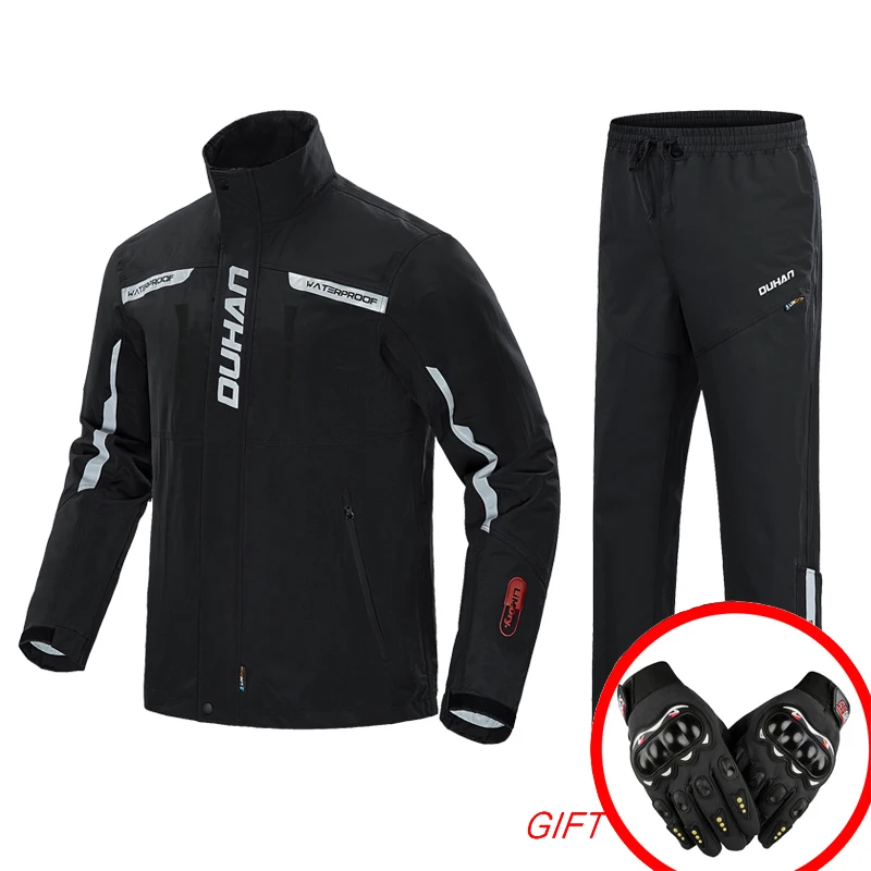

DUHAN Waterproof Motorcycle Rain Suit Raincoat Rain Pants Poncho Motorcross Rain Jacket Motorbike Scooter Riding Rain Suit