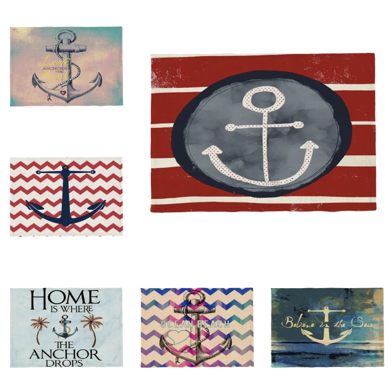 Классический геометрический морской якорь Подставка для детской кухни