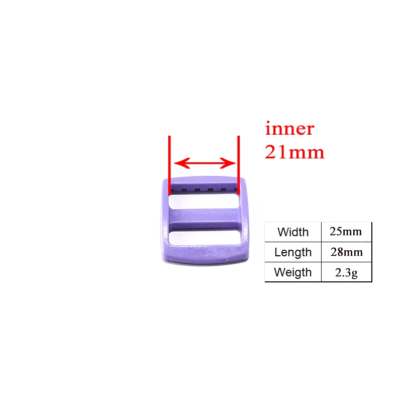 Розничная продажа разноцветная пластиковая Тройная застежка боковая для ленты 20