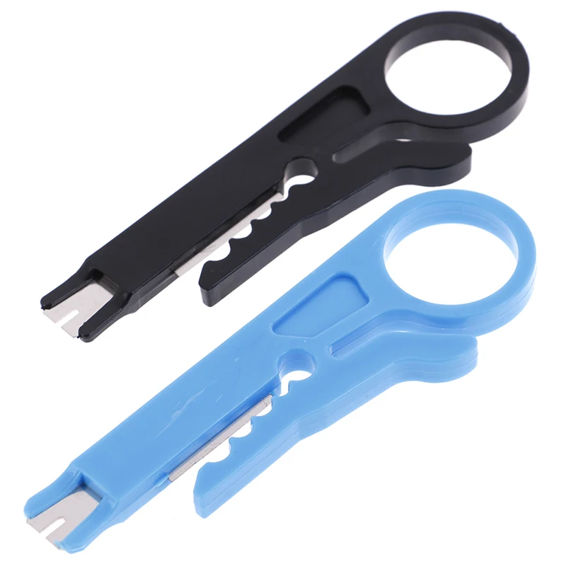 2Pcs Punch Down Tool RJ45 Cat5 Network UTP LAN Cable Wire Cutter Stripper Tool