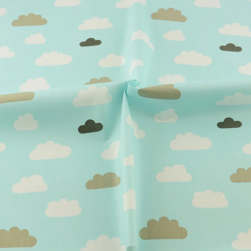 Красивый цветной дизайнерский светильник синий хлопковый тканевый саржевый