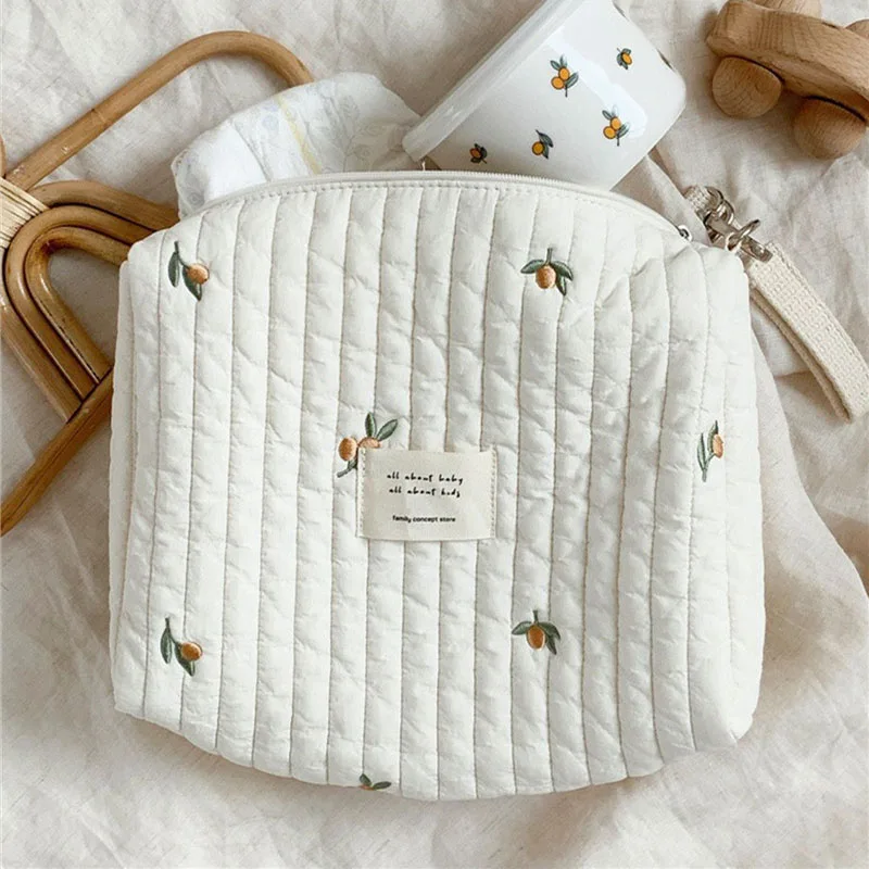Bolsa de pa&ntilde;ales para beb&eacute;s, organizador port&aacute;til de algod&oacute;n con forma de oso para pa&ntilde;ales de beb&eacute;, organizador reutilizable para cochecito, bolsa h&uacute;meda-2