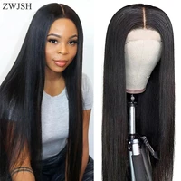zwjsh straight hair 4x4 lace front wig human hair wigs pre plucked peruvian straight lace front human hair wigs for women