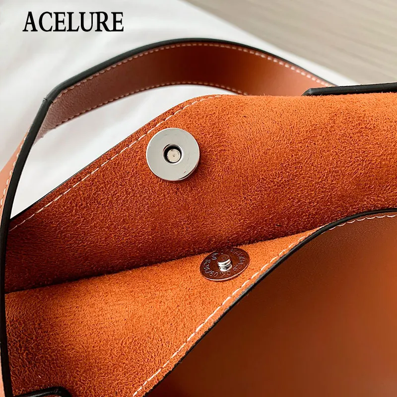

ACELURE Simple Style Top-handle Bags Women Designer Handbags Female High Capacity Shoulder Bags Soft PU Leather Casual Tote Bag