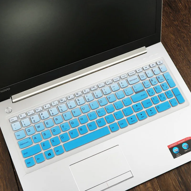 Аксессуары для ноутбуков lenovo Ideapad 310 15 510 15 110 15 17, ноутбук 15 ''15,6 дюймов, защитный чехол для клавиатуры ноутбука - Цвет: Gradual Blue