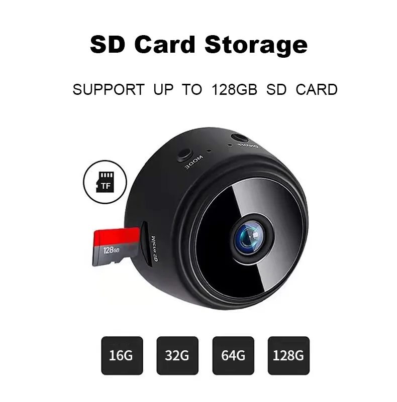 Мини Wi-Fi iIP-камера 1080P FHD камера ночного видения с микро SD-картой Беспроводная без